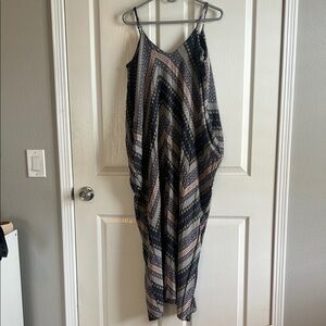 Chevron Pattern Maxi Dress